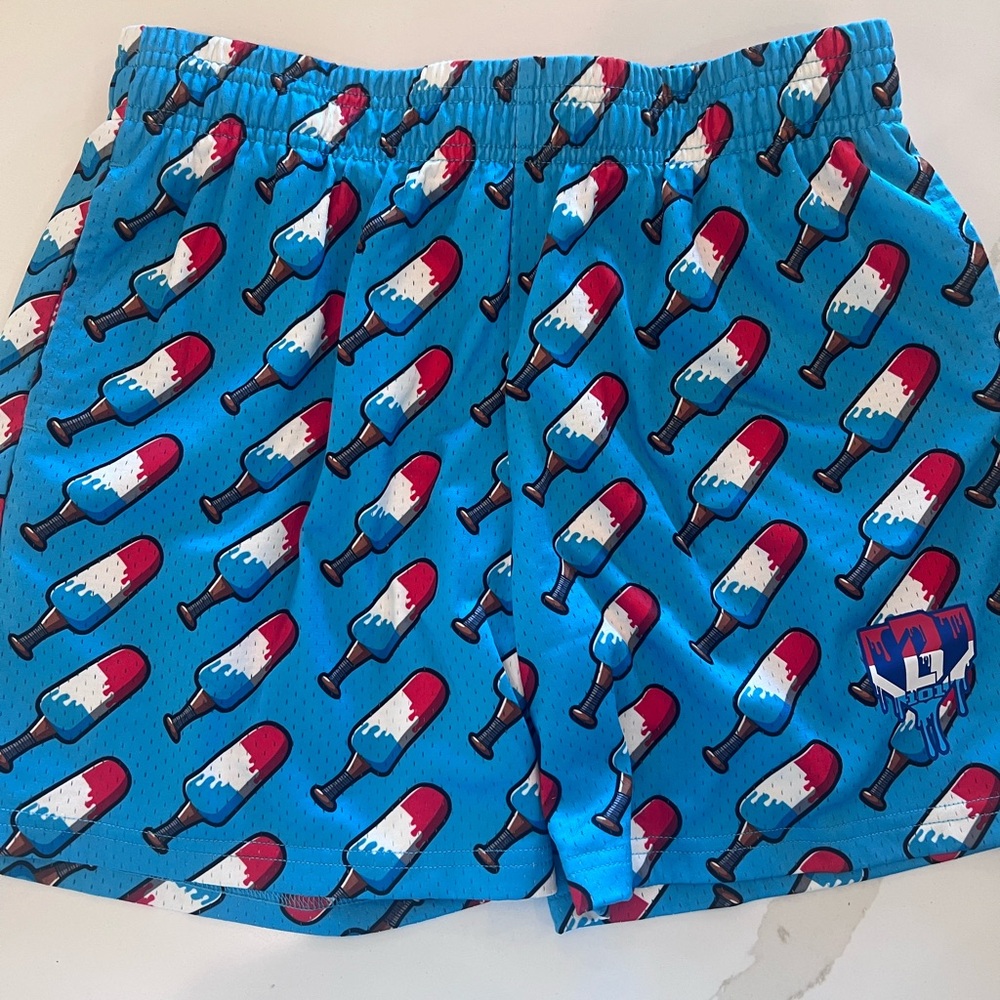 Kids Ice Pop Print Blue Shorts